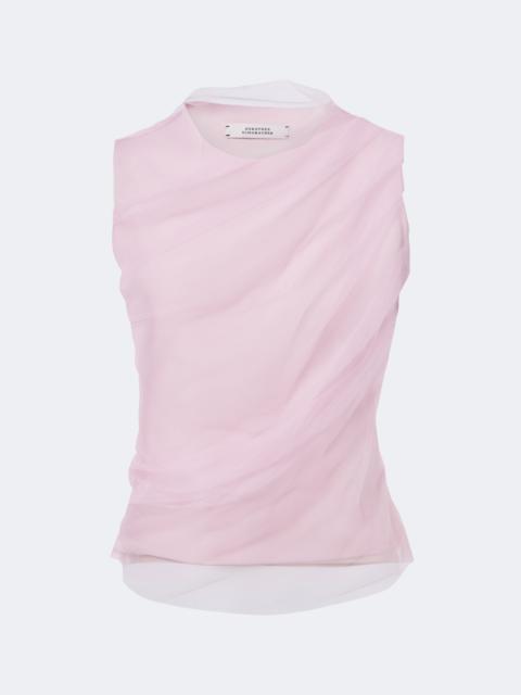 DOROTHEE SCHUMACHER Layered draped jersey and tulle top