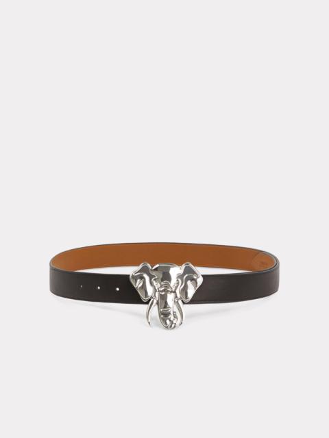 KENZO Wide reversible 'KENZO Elephant' leather belt