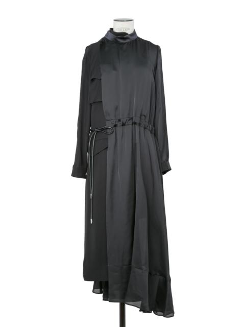 sacai Crepe Back Satin x Satin Dress
