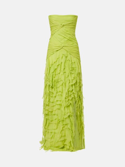 Blumarine Ruffled georgette maxi dress
