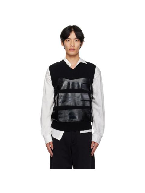 MM6 Maison Margiela Black Taped Label Sweater