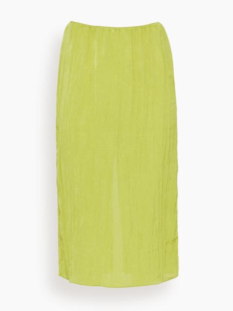 Tibi The Crinkle Slip Skirt in Peapod