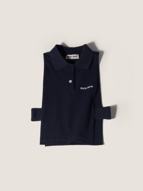 Miu Miu Piqué polo vest