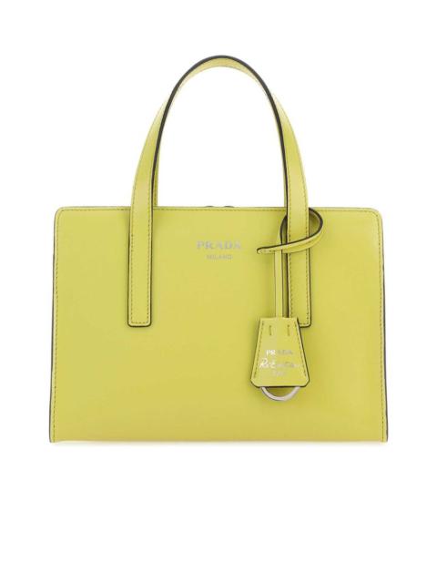 Prada Prada Logo Detailed Top Handle Tote Bag in Green