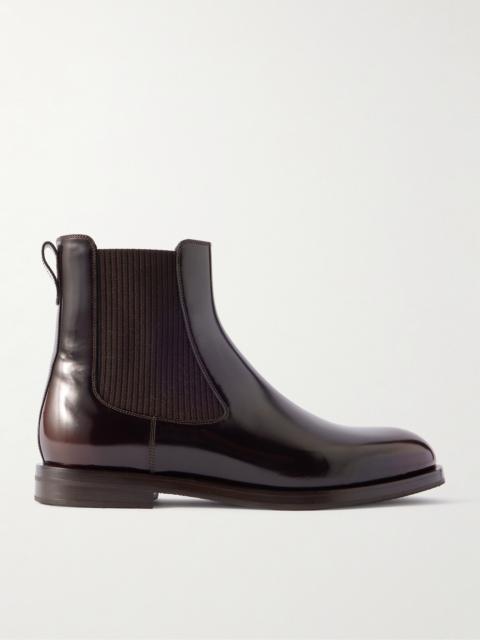 Manolo Blahnik Sempione Manny Polished-Leather Chelsea Boots