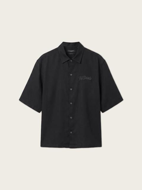 ALLSAINTS CIRCE OVERSIZED SHORT SLEEVE SHIRT