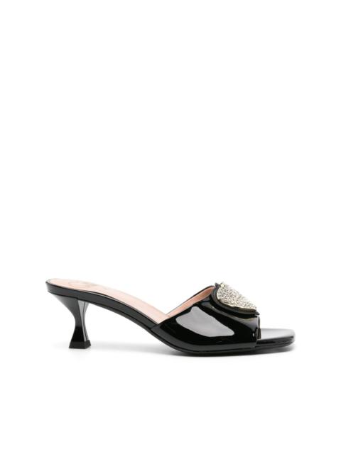 Moschino patent-leather open-toe mules