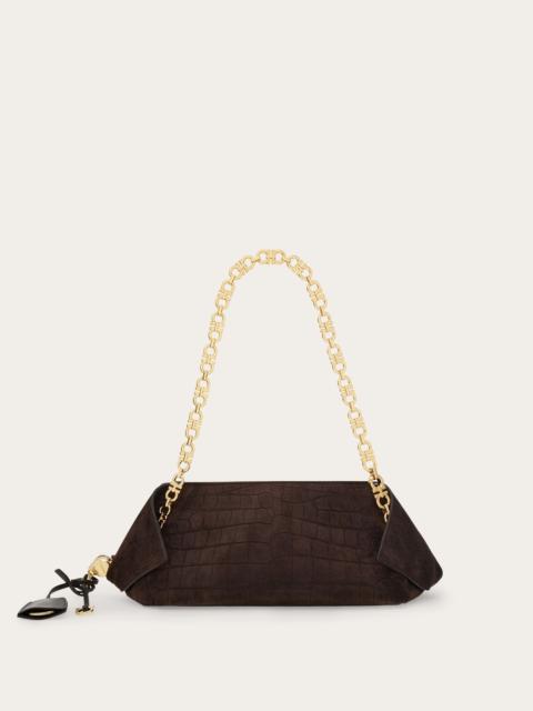 FERRAGAMO Gancini chain folded shoulder bag (S)