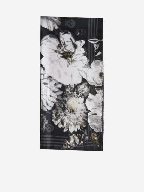Biker floral silk scarf