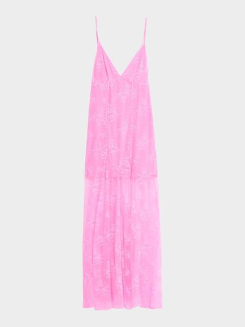 KIKI DE MONTPARNASSE Plunging Lace Slip Gown