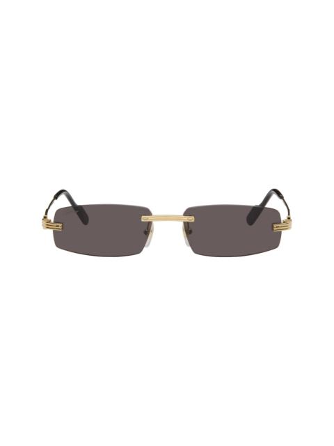 Cartier Gold Première de Cartier Rectangular Rimless Sunglasses