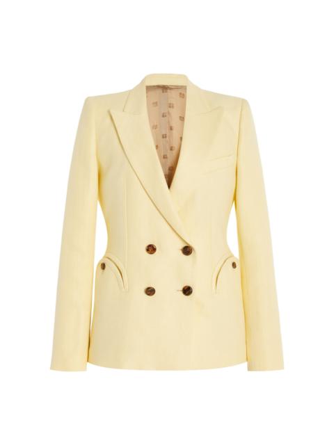 BLAZÉ MILANO Clarity Charmer Linen Blazer yellow
