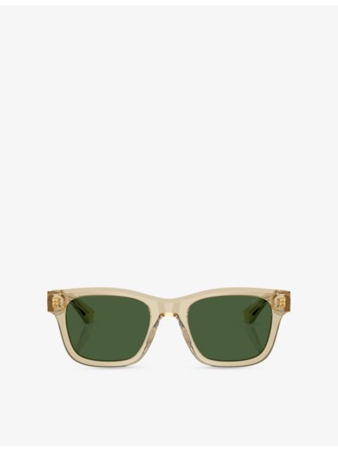 Burberry BE4504 Rectangle-Frame Acetate Sunglasses