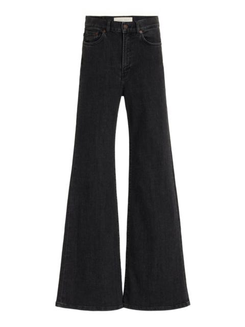 JEANERICA Fuji Stretch High-Rise Flared-Leg Jeans black