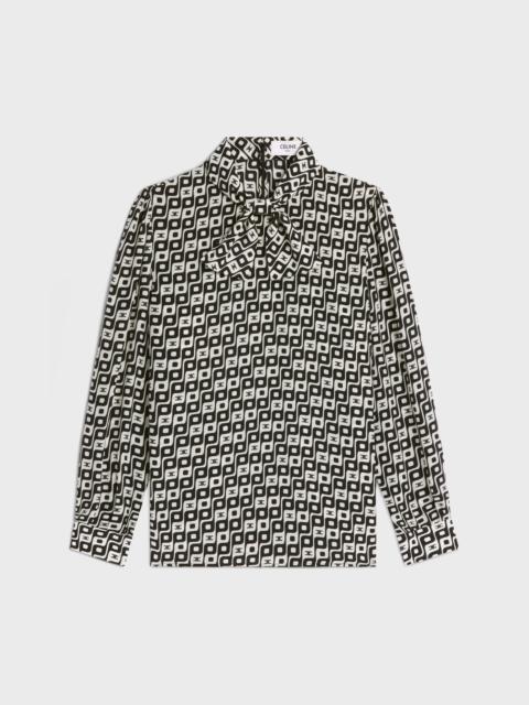 CELINE lavaliere blouse with bow in silk