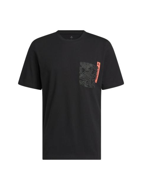adidas adidas City Escape Graphic Pocket Tee 'Black' HR3003