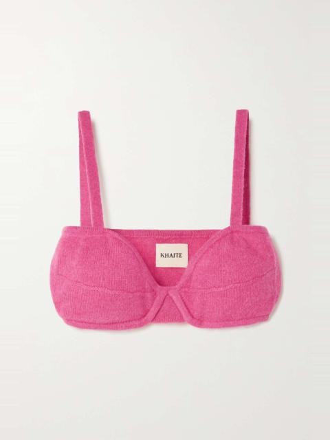 Eda cashmere soft-cup bra