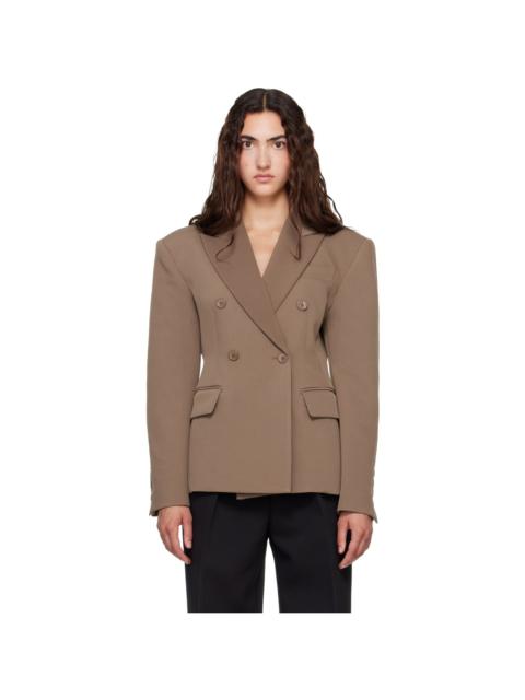 The Frankie Shop Taupe Doyer Cinched Blazer