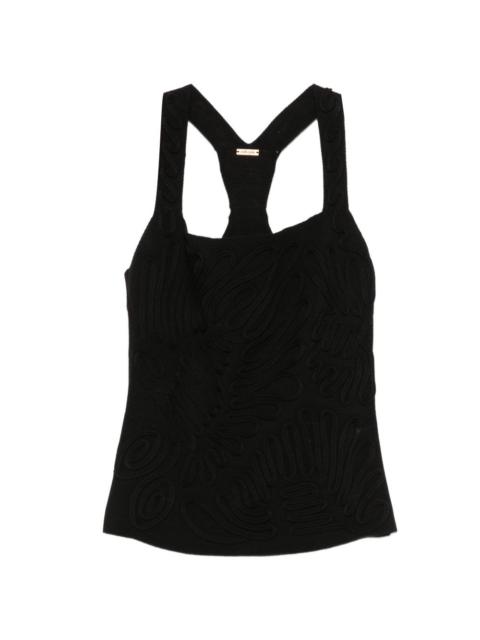 Cult Gaia Stells embroidered square-neck top