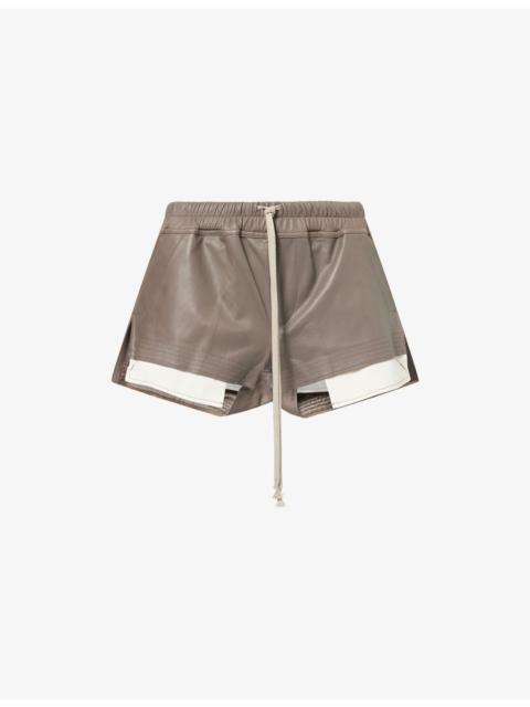 Rick Owens Low-Rise Fog Leather Boxer Shorts