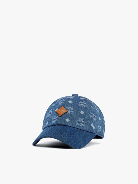 MCM Classic Cap in Monogram Denim Jacquard