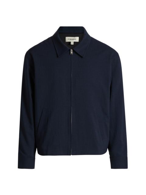 FRAME Men's Seersucker Blouson Jacket - Navy
