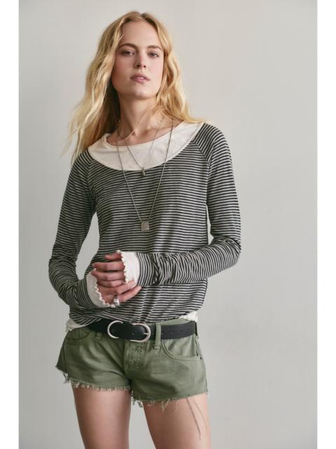 FREE PEOPLE We The Free Two's A Charm Stripe Long Sleeve Top