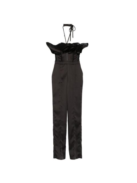 ELISABETTA FRANCHI ruffled corset-style jumpsuit