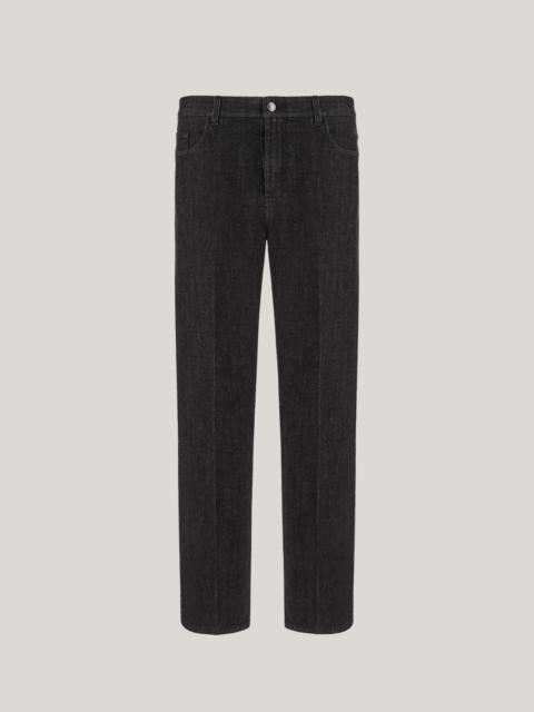 FIVE-POCKET PANTS IN BLACK DENIM