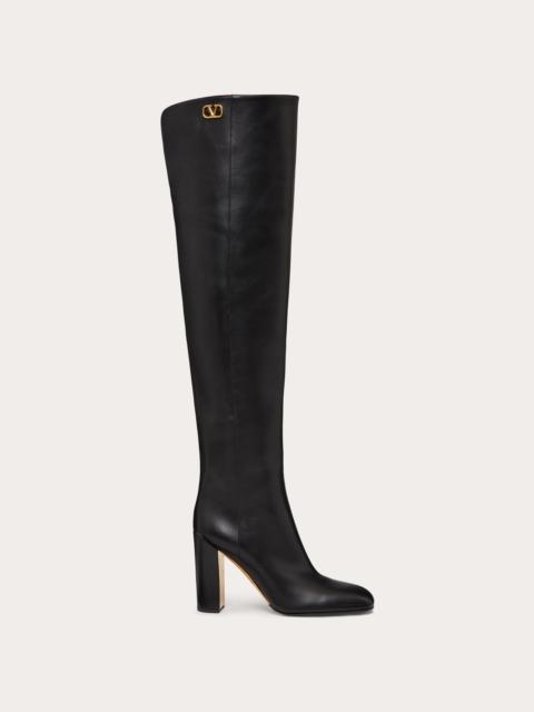 Valentino VALENTINO GARAVANI GOLDEN WALK OVER-THE-KNEE CALFSKIN BOOT 95MM