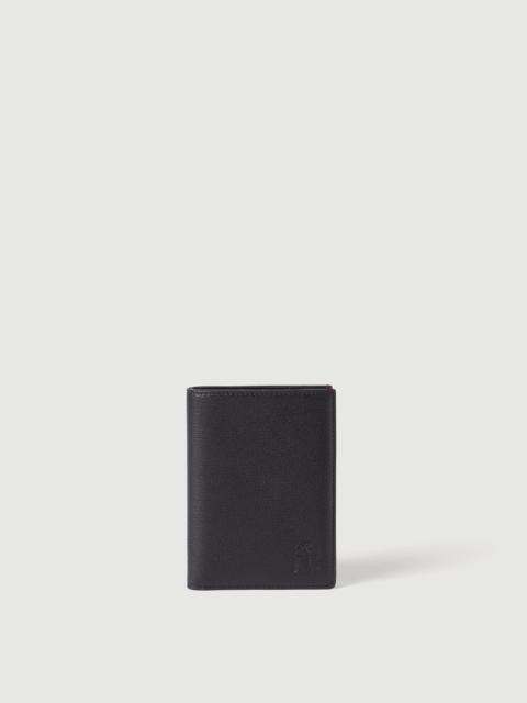 Brunello Cucinelli Brushed leather passport holder
