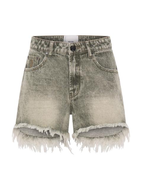 ONE TEASPOON Truckers Mid Waist Relaxed Denim Shorts - Burnt Khaki