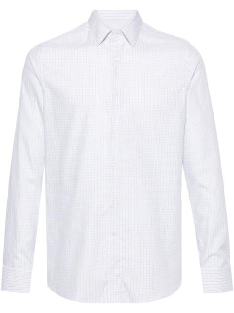 Canali checked cotton shirt