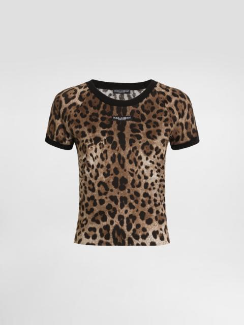 Dolce & Gabbana Leo-print jersey t-shirt