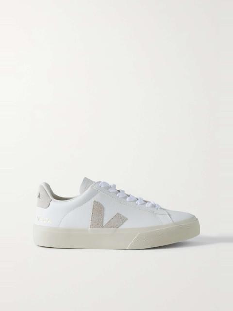 Campo suede-trimmed leather sneakers