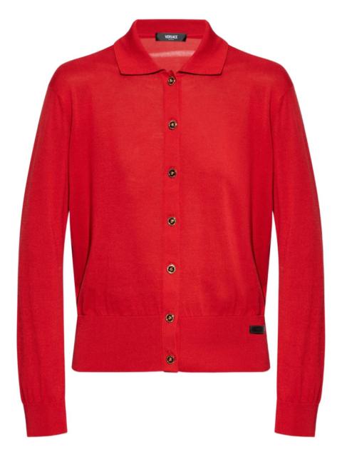 VERSACE buttoned collar cardigan