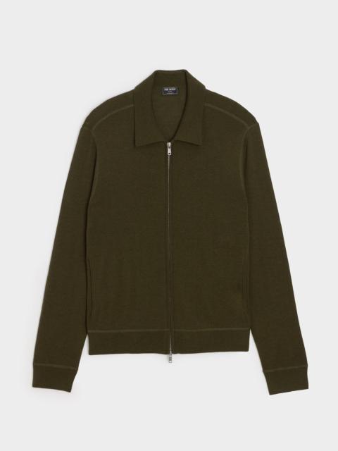 TODD SNYDER Merino Full-Zip Sweater Polo