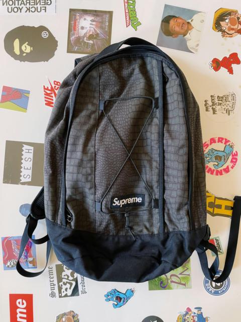 2013SS Supreme Croc Backpack Bag Supreme Supreme Crocodile Print