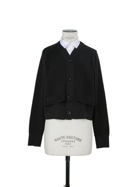 sacai Poplin x Cotton Knit Cardigan