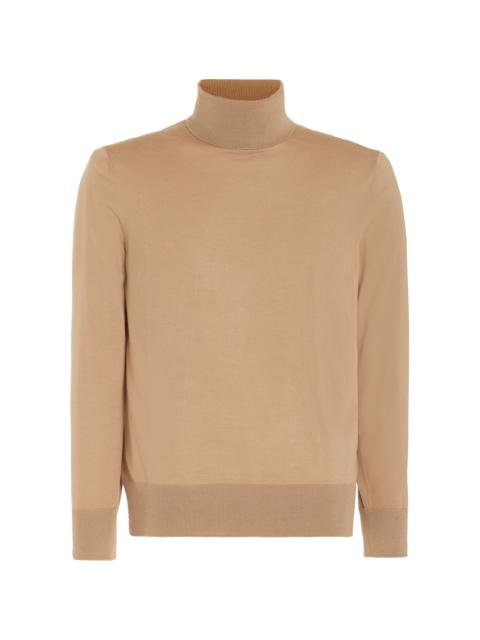 GABRIELA HEARST Jermaine Knit Turtleneck in Camel Merino Wool