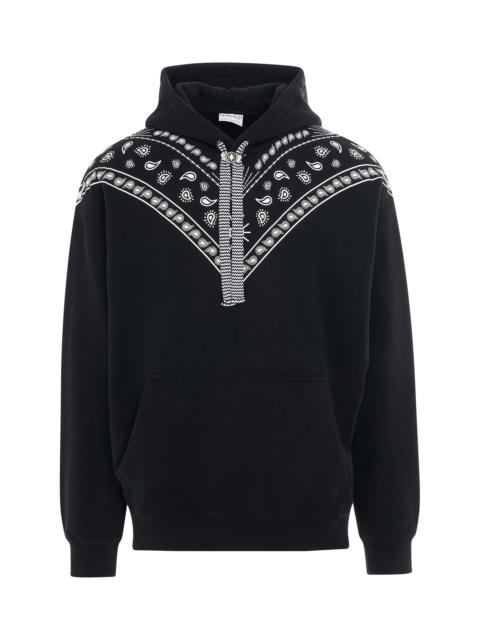 Marcelo Burlon County Of Milan Bandana Comfort Hoodie in Black/White