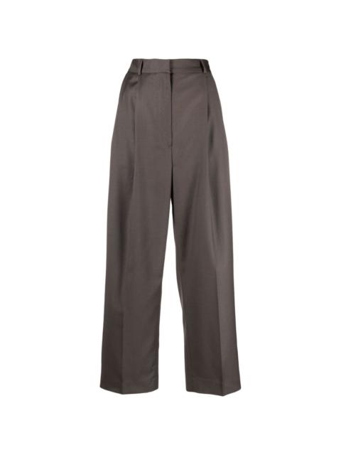 wool cropped trousers