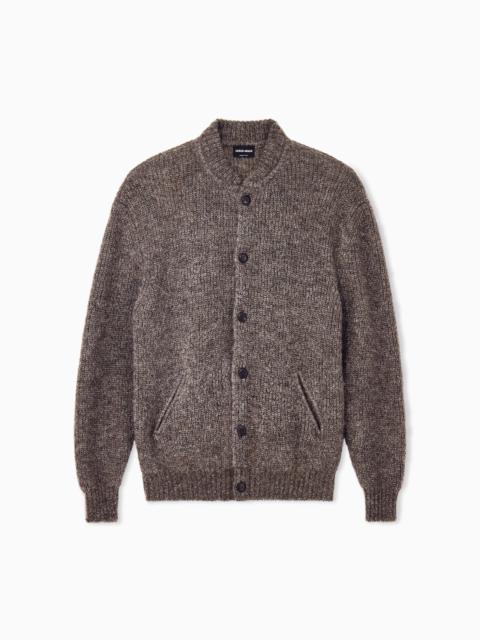 GIORGIO ARMANI CARDIGAN REGULAR FIT MOHAIR WOOL IN HALF CARDIGAN STITCH