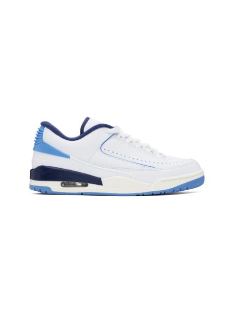Jordan White & Blue Jordan 2/3 Sneakers