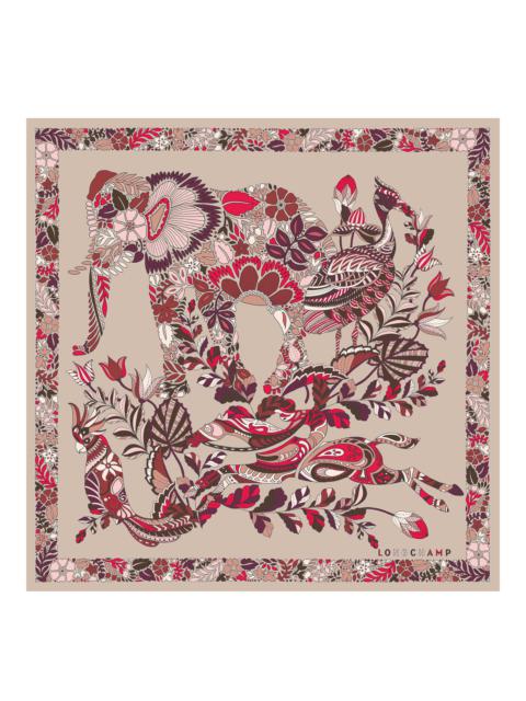 Longchamp Forêt Longchamp Silk scarf 50 Blush - Silk
