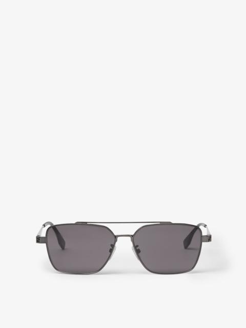 FENDI Fendi Sky Ruthenium-colored metal sunglasses