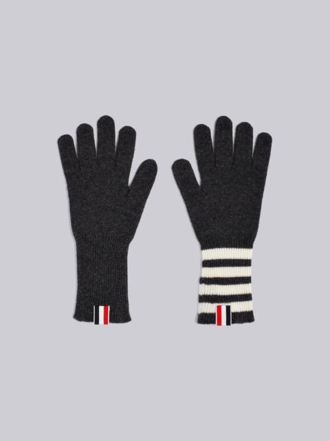 Thom Browne 4-Bar Cashmere Gloves