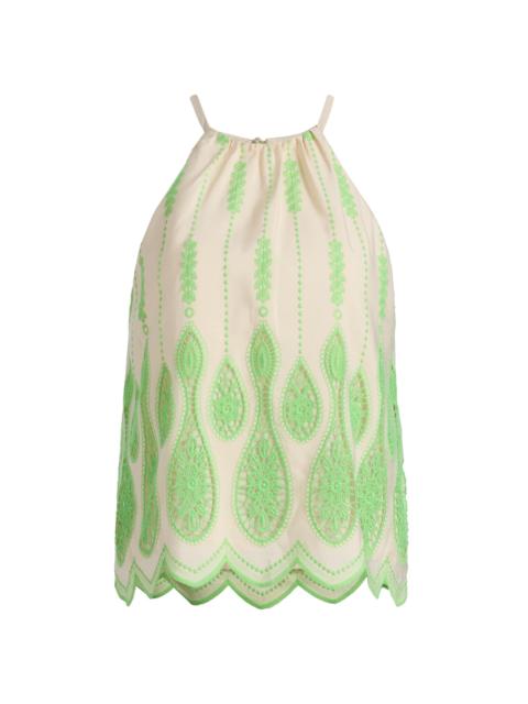 RAMY BROOK Women's Selina Embroidered Top - Bright Lime Lace
