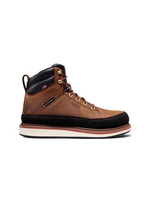 KEEN Men's Liberty Racer 6" Waterproof Work Boot (Carbon Toe)