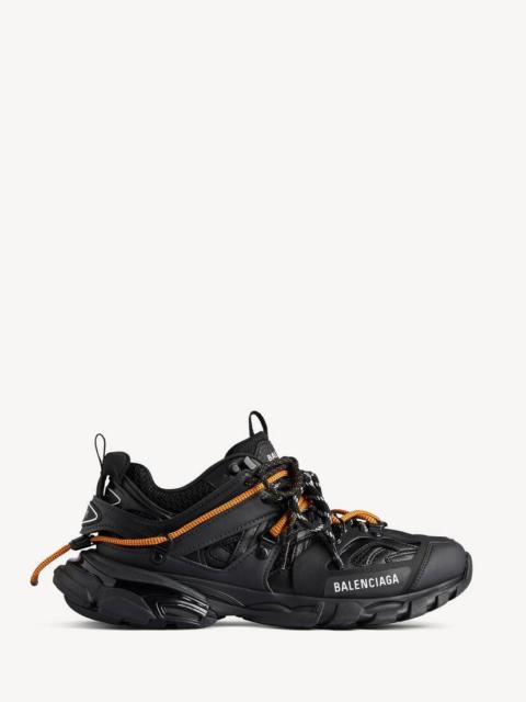 BALENCIAGA Men's Track Trail Laces Sneaker in Black/orange